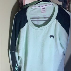 Mint PINK Victoria’s Secret pull over sweatshirt